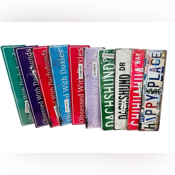 NEW Hot Pink Distressed Dachshund Sign - Picture 3 of 4